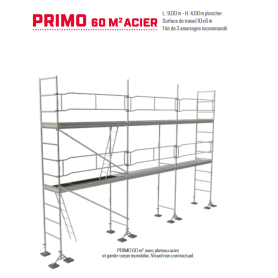 Échafaudage Maçon M49 PRIMO Structure + Plancher acier + Accès - TUBESCA-COMABI