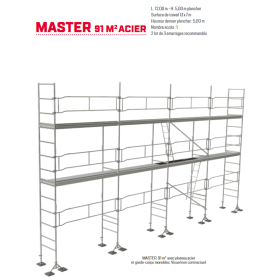 Echafaudage fixe maçon M49 MASTER 91m² structure seule