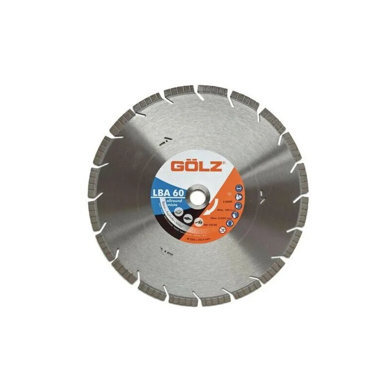 GOLZ LBA60 - Disque Tronçonnage Mixte - Spécial Découpeuse ou Scie de sol
