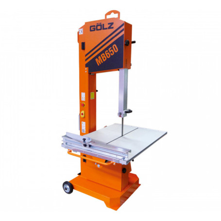 GOLZ MB650 - Scie à ruban 230V + Table de coupe repliable + Ruban WIDA 4150x27 inclus