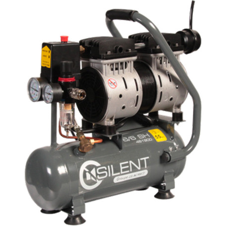 LACME SILENT 6/6 SH-2 - Compresseur d'air électrique portatif silencieux sans huile 6 litres 230V - 6m³/h