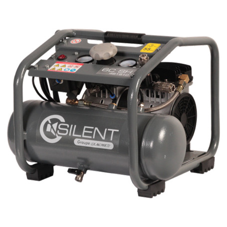 LACME SILENT 6C SH - Compresseur d'air électrique portatif silencieux sans huile 6 litres 230V - 6m³/h