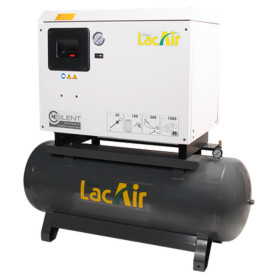 LACME SILENT C24/200 D - Compresseur insonorisé fixe à courroie sur cuve horizontale