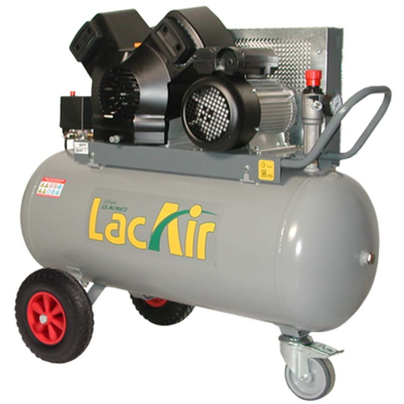 LACME TWINAIR 23/100M - Compresseur d'air électrique mobile 100 litres 230V - 23m³/h