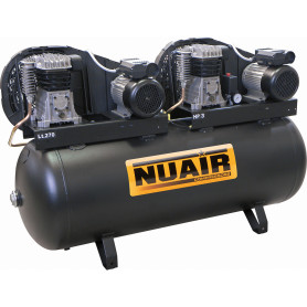 NUAIR B3800B/270L FM3+3 TANDEM - Compresseur de chantier à piston 2x3 CV