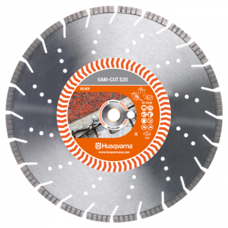 HUSQVARNA VARI CUT S35 TURBO - Disque Diamant 300mm pour la coupe de pierre naturelles