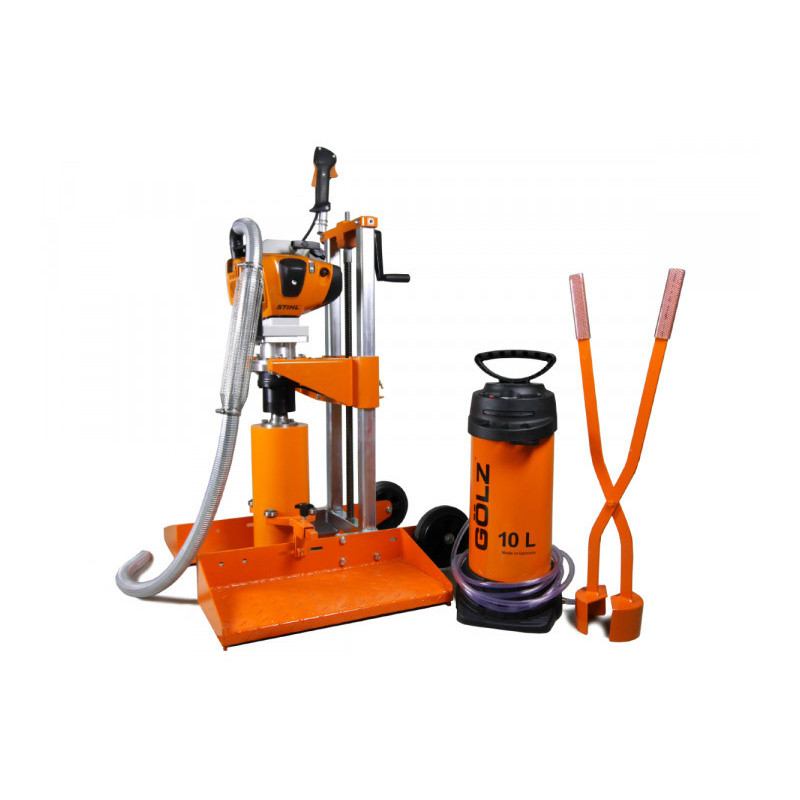 GOLZ KB150B CITY - Pack Carotteuse Routière Thermique STIHL 2T Ø200 sur Bâti inclinable + Couronne offerte