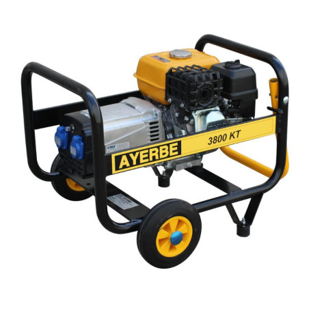 AYERBE AY 3800 KT MN - Groupe électrogène 230V essence sur chariot avec roues
