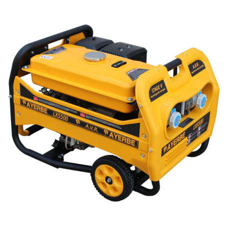 AYERBE LX5500 - Groupe électrogène 230V équipé AVR sur chariot avec roues