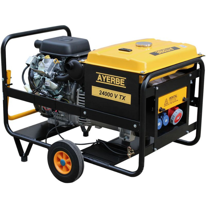 AYERBE AY 24000 V TX AVR E - Groupe électrogène triphasé AVR sur chariot avec roues