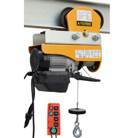 AYERBE PACK AY 400/800 - Pack palan électrique 230V sur chariot porte palan avec télécommande sans fil 25 mètres