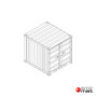 Container de stockage 8 pieds plan dessin 3D