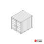 container de stockage 10 pieds plan dessin 3D