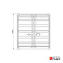 container de stockage 10 pieds plan façade 1