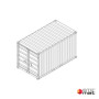 container de stockage 15 pieds plan dessin 3D