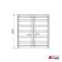 container de stockage 15 pieds plan façade 1