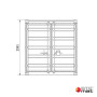 container de stockage 20 pieds plan façade 1