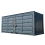 container de stockage 20 pieds open side photo gris anthracite