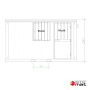 Bungalow Neuf 4M avec WC et Douche SD1 - Série Standard - plan intérieur 1