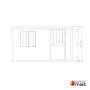 Bungalow de chantier standard - 4m - plan 1