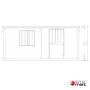 Bungalow de chantier standard - 5m - plan 1