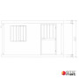Bungalow de Chantier Modèle Isoplus - De 4 mètres - plan extérieur