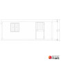 Bungalow de Chantier Modèle Isoplus - De 6 mètres - Plan extérieur