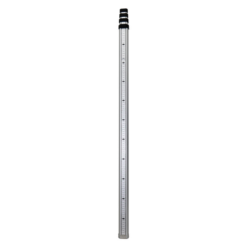 METRICA - Mire Téléscopique en aluminium de 4M - vue face graduée en mm