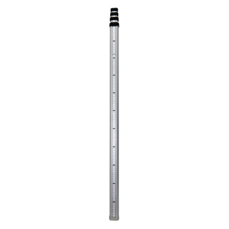 METRICA - Mire Téléscopique en aluminium de 4M - vue face graduée en mm