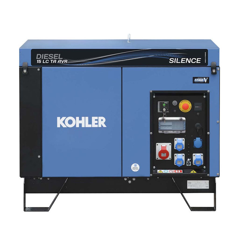 KOHLER-SDMO 15 LC TA SILENCE C5 - Groupe électrogènes Triphasé Diesel - Avec AVR - Vue de face
