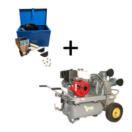 Machine à crépir en Pack avec Sablon ACF ENDUIVIT 3 P381 + Compresseur LACME TERMIC 45/40-2