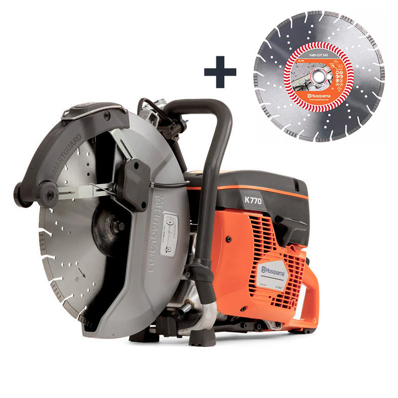 HUSQVARNA K770-14" SmartGuard™ - Découpeuse Thermique 2 temps + Disque VARI-CUT S45 Ø350