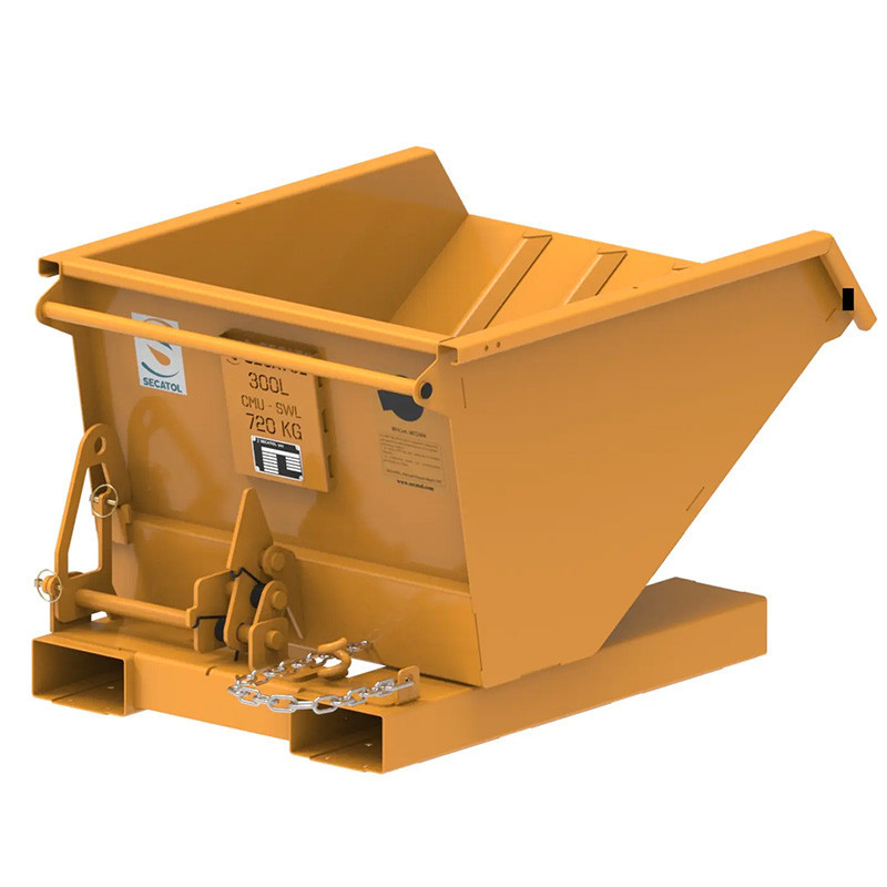 SECATOL BAB FU V3 - Benne Auto-Basculante à Foureaux Uniprises - 300l peinte renforcée