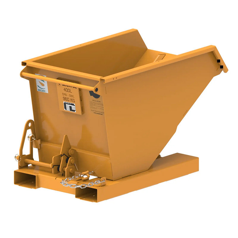SECATOL BAB FU V3 - Benne Auto-Basculante à Foureaux Uniprises - 400l peinte renforcée