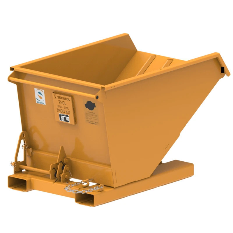 SECATOL BAB FU V3 - Benne Auto-Basculante à Foureaux Uniprises - 750l peinte renforcée