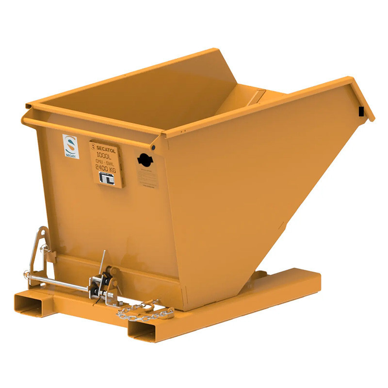 SECATOL BAB FU V3 - Benne Auto-Basculante à Foureaux Uniprises - 1000l peinte renforcée