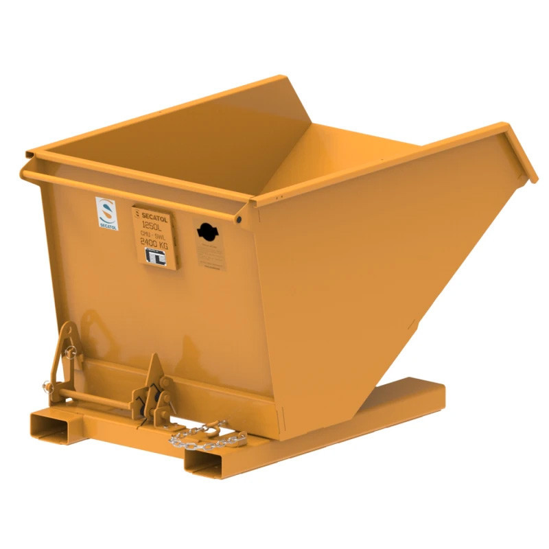 SECATOL BAB FU V3 - Benne Auto-Basculante à Foureaux Uniprises - 1250l peinte
