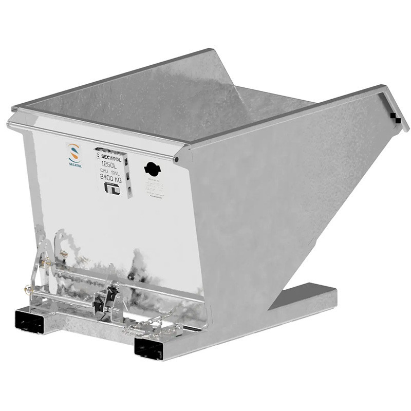 SECATOL BAB FU V3 - Benne Auto-Basculante à Foureaux Uniprises - 1250l galvanisée