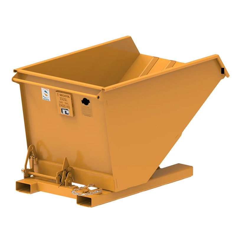 SECATOL BAB FU V3 - Benne Auto-Basculante à Foureaux Uniprises - 1500l peinte renforcée