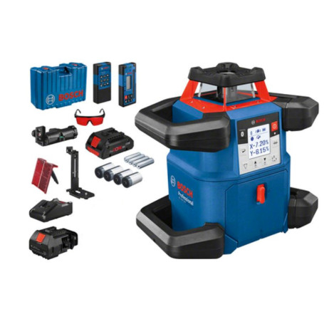 BOSCH GRL 600 CHV - Niveau Laser Rotatif Rouge Double Pente Connecté