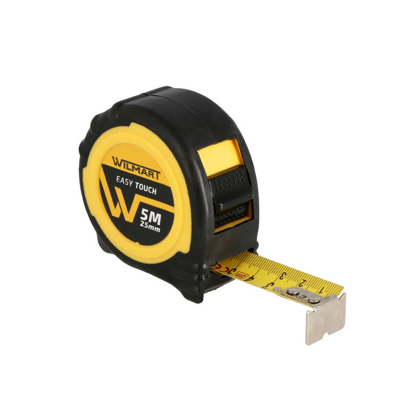 WILMART - Mètre ruban de mesure Easy touch - Dimensions : 5m x 25mm