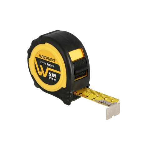 WILMART - Mètre ruban de mesure Easy touch - Dimensions : 5m x 25mm