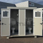 Bloc sanitaire préfabriqué de chantier - 2 WC, 2 lave-mains (neuf)