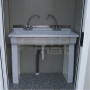 Bloc sanitaire préfabriqué de chantier - 1 WC, 1 lavabo double (neuf)