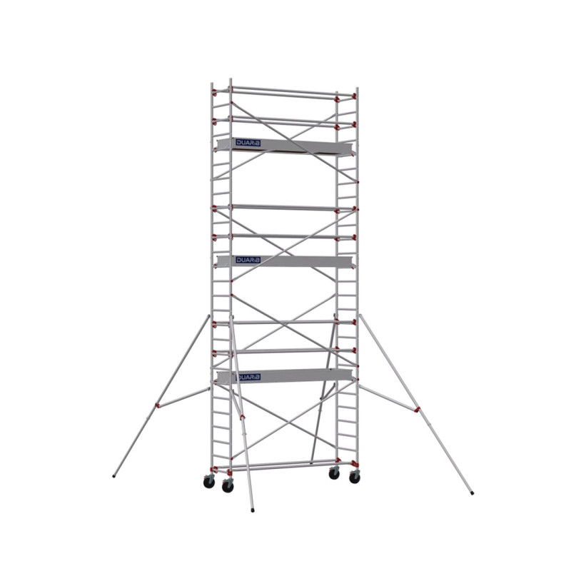 DUARIB ALU - ECHAFAUDAGE ROULANT EN ALUMINIUM - LONG. 2M55 - BASE STD