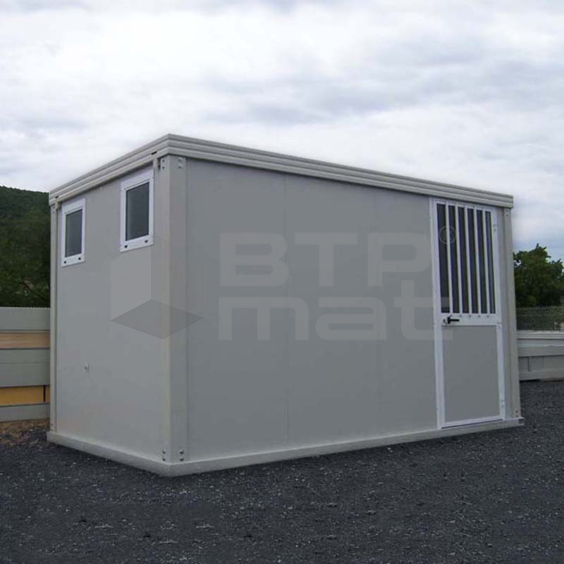 Bloc sanitaire préfabriqué de chantier 4M - 2 WC, 1 douche, 1 lavabo, 1 urinoir (neuf)