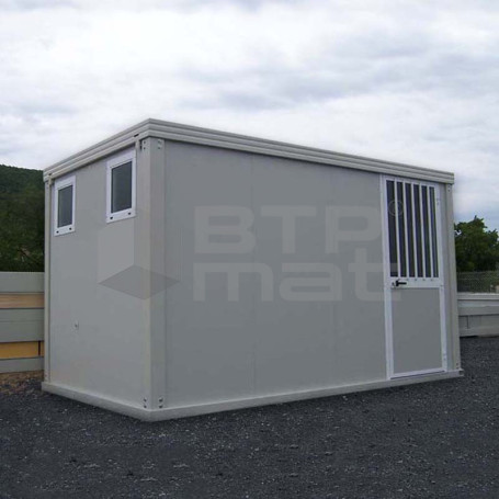 Bloc sanitaire préfabriqué de chantier 4M - 2 WC, 1 douche, 1 lavabo, 1 urinoir (neuf)