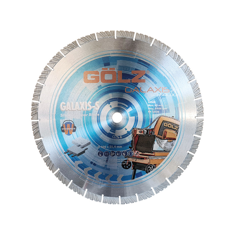 GÖLZ GALAXI-S - Disque 400mm Diamant Silencieux  - Béton/Matériaux de construction courants - Gamme Exellence