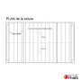 Bungalow de chantier 4 mètres - PLAN 2