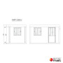Bungalow de chantier 4 mètres - PLAN 3